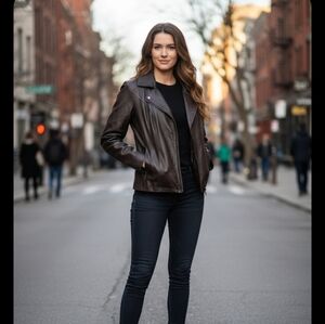 East 5th Black Leather Jacket